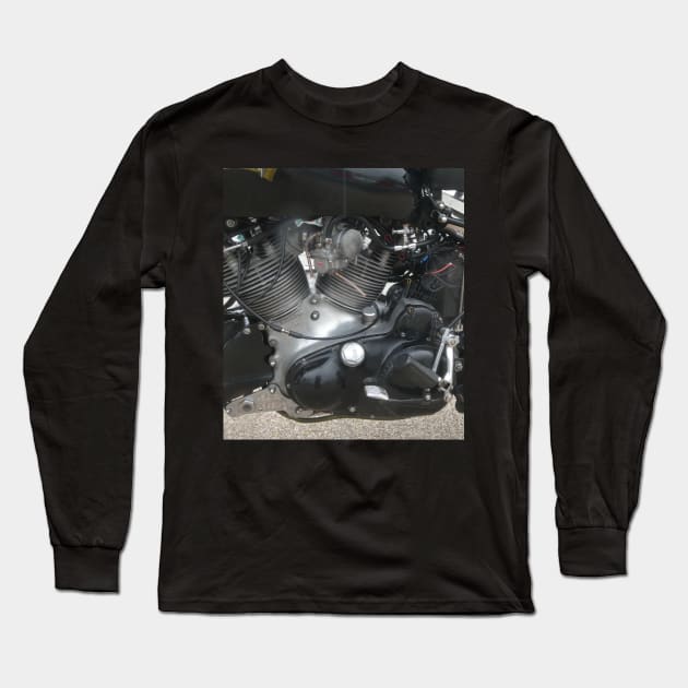 Vincent Black Shadow, british motorbiking history Long Sleeve T-Shirt by JonDelorme